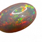 1 Pcs. Of Natural Ethiopian Black Opal Oval Cabochon 19.5x13mmloose gemstone. | OW_03489
