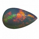1 Pcs. Of Natural Ethiopian Black Opal Pear Cabochon 21x14mmloose gemstone. | OW_03508