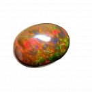 1 Pcs. Of Natural Ethiopian Black Opal Oval Cabochon 24x18mmloose gemstone. | OW_03518
