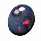 1 Pcs. Of Natural Ethiopian Black Opal Oval Cabochon 26x22mmloose gemstone. | OW_03522