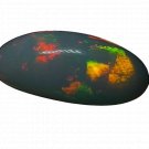 1 Pcs. Of Natural Ethiopian Black Opal Oval Cabochon 30x13mmloose gemstone. | OW_03528