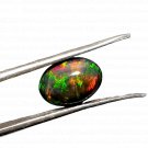 1 Pcs. Of Natural Ethiopian Black Opal Oval Cabochon 7x5mmloose gemstone. | OW_03532