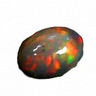 1 Pcs. Of Natural Ethiopian Black Opal Oval Cabochon 7x5mmloose gemstone. | OW_03533