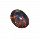 1 Pcs. Of Natural Ethiopian Black Opal Oval Cabochon 7x5mmloose gemstone. | OW_03535