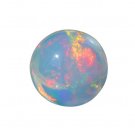 1 Pcs. Of Natural Ethiopian Black Opal Round Cabochon 7x7mmloose gemstone. | OW_03537