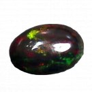 1 Pcs. Of Natural Ethiopian Black Opal Oval Cabochon 8x5mmloose gemstone. | OW_03541