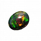1 Pcs. Of Natural Ethiopian Black Opal Oval Cabochon 8x6mmloose gemstone. | OW_03542