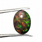 1 Pcs. Of Natural Ethiopian Black Opal Oval Cabochon 8x6mmloose gemstone. | OW_03544