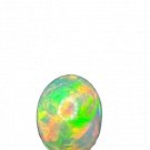 1 Pcs. Of Natural Ethiopian Black Opal Oval Cabochon 9x7mmloose gemstone. | OW_03554