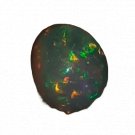 1 Pcs. Of Natural Ethiopian Black Opal Round Cabochon 9x9mmloose gemstone. | OW_03562