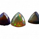 1 Pcs. Of Natural Ethiopian Black Opal Trillion Faceted 10x10mmloose gemstone. | OW_03566