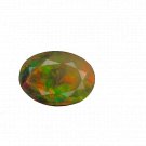 1 Pcs. Of Natural Ethiopian Black Opal Oval Faceted 12x9mmloose gemstone. | OW_03580