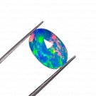1 Pcs. Of Natural Ethiopian Black Opal Oval Faceted 14x9mmloose gemstone. | OW_03583
