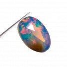 1 Pcs. Of Natural Ethiopian Black Opal Oval Faceted 20x13mmloose gemstone. | OW_03584