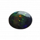 1 Pcs. Of Natural Ethiopian Black Opal Oval Faceted 8x6mmloose gemstone. | OW_03587