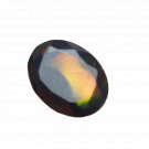 1 Pcs. Of Natural Ethiopian Black Opal Oval Faceted 8x6mmloose gemstone. | OW_03589