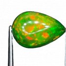 1 Pcs. Of Natural Ethiopian Green Fire Opal Pear Cabochon 12x8mmloose gemstone. | OW_03676