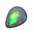 1 Pcs. Of Natural Ethiopian Green Fire Opal Pear Cabochon 12x9mmloose gemstone. | OW_03677