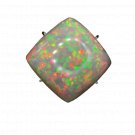 1 Pcs. Of Natural Ethiopian Opal Cushion Cabochon 14x14mmloose gemstone. | OW_03887