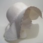 White Floppy  Straw Bride Church Wedding Derby Easter  Sun Beach Hat