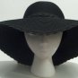 Black Floppy  Straw Bride Church Wedding Derby Easter Sun Hat