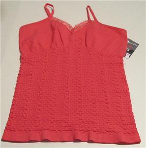 New Plus  2X 3X Fushia Lack Tank Top Cami Camisole Summer Undercover Stretch