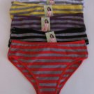5 Pairs Wholesale Women Girl Striped Brief Underwear Cotton Spandex Panties XL