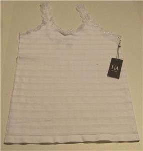 New Plus 1X  2X 3X White Lace Tank Top Cami Camisole  White Undercover Stretch