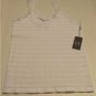 New Plus 1X  2X 3X White Lace Tank Top Cami Camisole  White Undercover Stretch