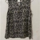 Brand New Women Size XLarge Shirt Blouses Tops Black/Off White Sleeveless