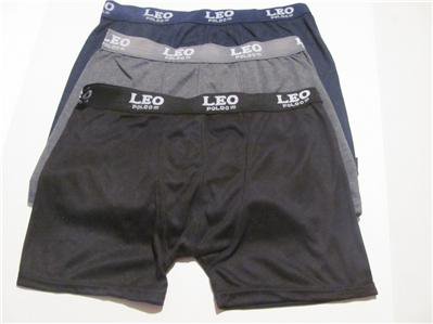3 Pairs Leo Poldo Brand New 100% Cotton Men’s Boxer Briefs Underwear