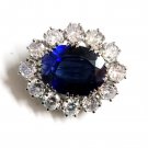 Brooch Blue Sapphire Stone Cubic Zircon 925 Sterling Silver Handmade Pin Brooch Blue Sapphire Stone Cubic Zircon 925 Sterling Silver Handmade Pin