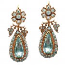 Cubic Zircon 925 Silver Blue Topaz Dangle Earrings Woman's Earrings Gift Her Cubic Zircon 925 Silver Blue Topaz Dangle Earrings Woman's Earrings Gift Her