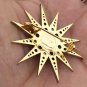 0.58ct Rose Cut Diamond 925 Silver Sapphire Brooch Diamond Brooch Pendant