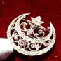 2.32Ct Natural Diamond 925 Sterling Silver Handmade Brooch Wedding Gift