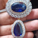 Reproduction Cubic Zircon 925 Silver Sapphire Silver Brooch Gift For Love Brooch