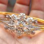 0.80ct Rose Cut Diamond 925 Silver Bracelet Rosecut Diamond Gold Plated Bracelet