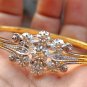 0.80ct Rose Cut Diamond 925 Silver Bracelet Rosecut Diamond Gold Plated Bracelet