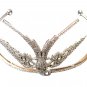 Handmade Cubic Zircon 925 Silver Tiara Bird Style Wedding Anniversary Gift Crown