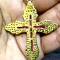 1.68ct Rose Cut Diamond 925 Silver Ruby Cross Pendant Diamond CROSS Pendant