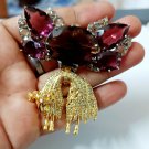 Vintage Cubic Zircon Topaz 925 Silver Brooch Replica Brooch Wedding Love Gift Vintage Cubic Zircon Topaz 925 Silver Brooch Replica Brooch Wedding Love Gift