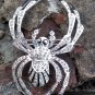 Rose Cut Diamond 925 Silver Brooch Handmade 2.68ct Diamond Brooch Pendant