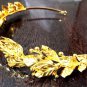 925 Sterling Silver Leaves tiara Silver Crown Bridal Hair Jewelry Gold Plated