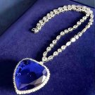 Replica Heart Shape Sapphire 925 Silver Cubic Zircon Necklace Gift For Woman Replica Heart Shape Sapphire 925 Silver Cubic Zircon Necklace Gift For Woman