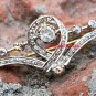 1.29ct Rose Cut & Polki Diamond 925 Silver Brooch Rosecut Diamond Broach/Pendant