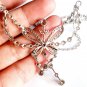 Rose Cut Polki Diamond 925 Silver Necklace With Chain Silver Necklace Gift