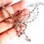 Rose Cut Polki Diamond 925 Silver Necklace With Chain Silver Necklace Gift