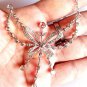Rose Cut Polki Diamond 925 Silver Necklace With Chain Silver Necklace Gift
