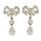 Inspired Cubic Zircon 925 Silver Drop Zircon Dangle Woman's Earrings Gift Her