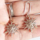 2.55ct Rosecut Diamond 925 Silver Dangle Earrings Anniversary Gift Earrings 2.55ct Rosecut Diamond 925 Silver Dangle Earrings Anniversary Gift Earrings